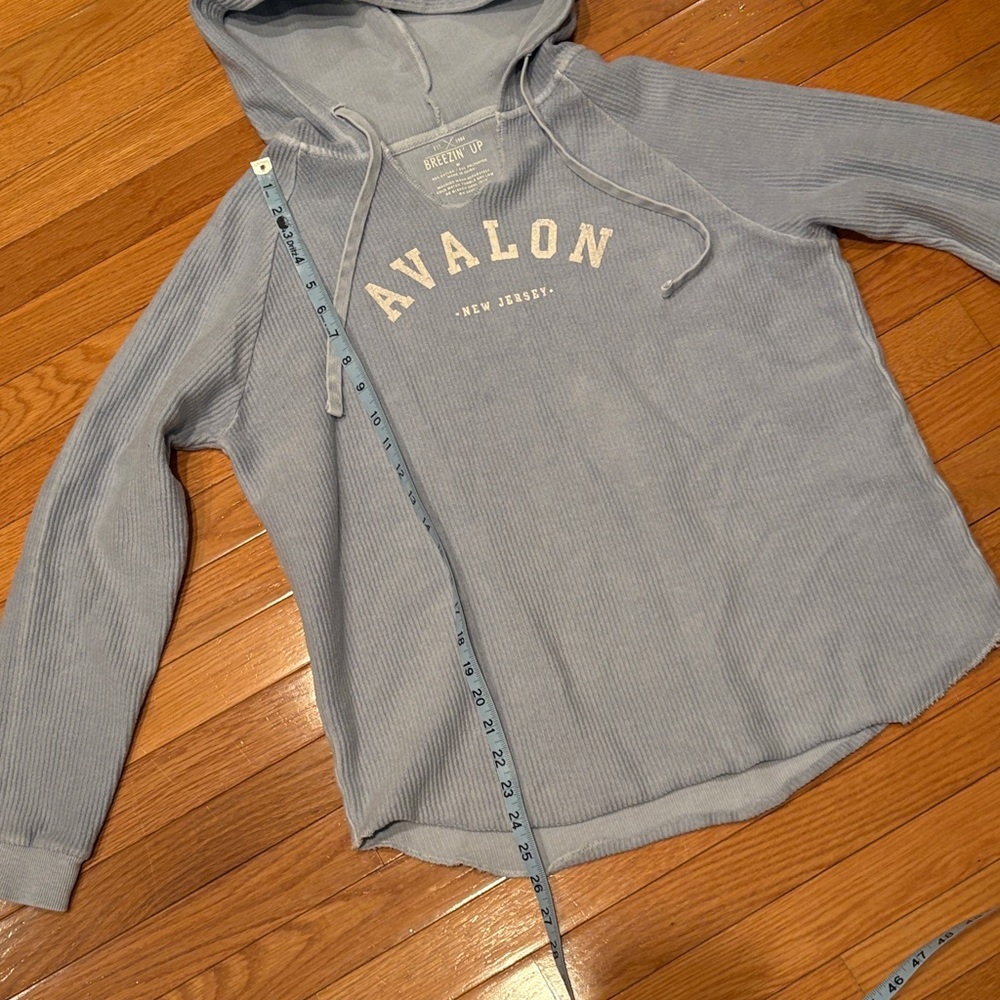 Avalon Women's Light Blue Hooded Sweater - Picture 7 of 8